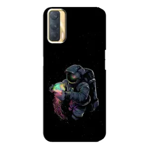 Силиконовый Чехол с принтом "Космонавты" на Oppo A33 (В руках земля)