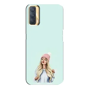 Силиконовый Чехол на Oppo A33 с картинкой Стильных Девушек (В шапке)