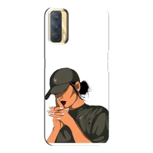 Силиконовый Чехол на Oppo A33 с картинкой Стильных Девушек (В зеленом)