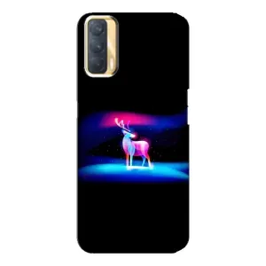 Силиконовый бампер с картинкой животных для Oppo A33 (Яркий олень)