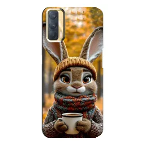 Печатный чехол «Зверята с кофе» для Oppo A33 (Зайчик с кофе)