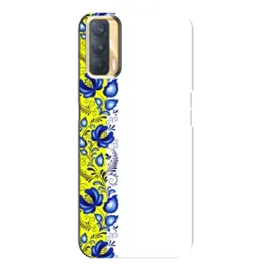 Силиконовый Чехол на Oppo A33 с картинкой Вышиванки (Желто-синяя вышиванка)