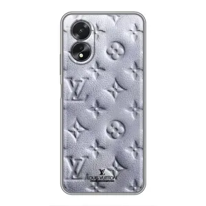 Текстурный Чехол Louis Vuitton для Оппо А38 (Белый ЛВ)