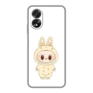 Чехол с принтом Лабубу для Oppo A38 (Бежевый Лабубу)