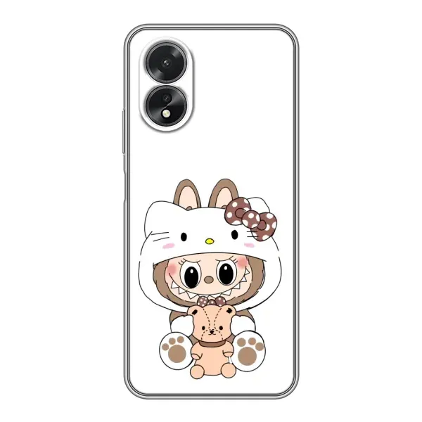 Чехол с рисунком «Белый Лабубу» для OPPO A38 Чехол с рисунком «Белый Лабубу» для OPPO A38