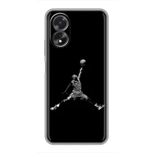 Силиконовый Чехол Nike Air Jordan на Оппо А38 (Джордан)