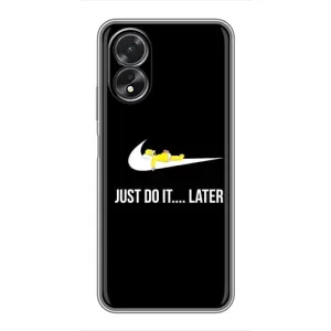 Силиконовый Чехол на Oppo A38 с картинкой Nike (Later)