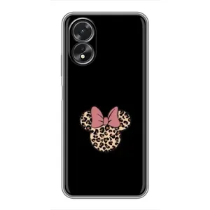 Чехол с леопардовым принтом на Oppo A38 (Леопардовая Минни)