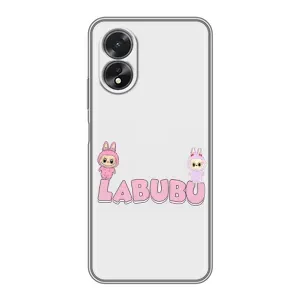 Чехол с принтом Лабубу для Oppo A38 (Логотип Лабубу)