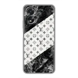Чехол Стиль Louis Vuitton на Oppo A38 (LV на белом)