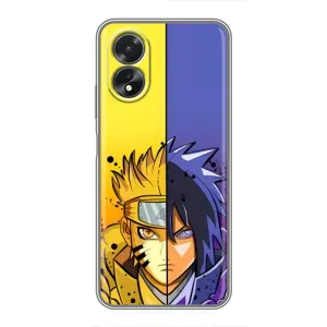 Купить Чехлы на телефон с принтом Anime для Oppo A38 (Naruto Vs Sasuke)