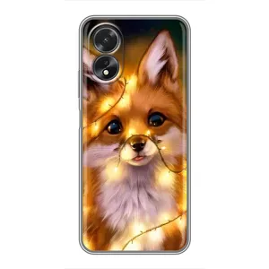 Чохол з Лисичкою для Oppo A38 (Новорічне лисеня)