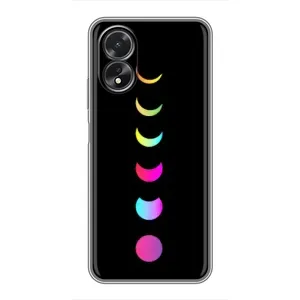 Чехол (ТПУ) с планетами на Oppo A38 (Полнолуние)