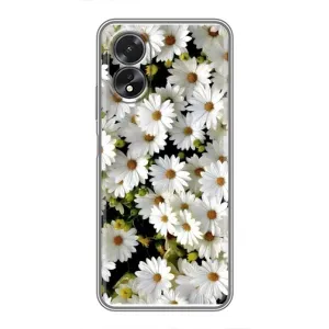 Чехол с ромашками на Oppo A38 (Рамка в ромашках)