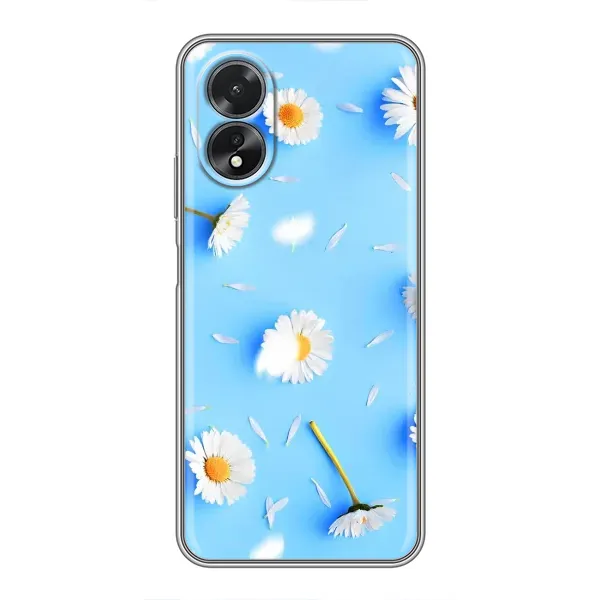 Чехол с рисунком «ромашки на голубом» для OPPO A38