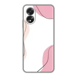 Чехол цветочный дизайн для Oppo A38 (Розовый фон)