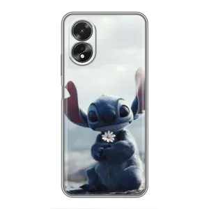 Чохол з малюнком Стіч для OPPO A38 (Стіч з квіткою)