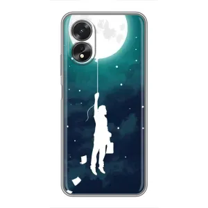 Чехол (ТПУ) с планетами на Oppo A38 (To The moon)