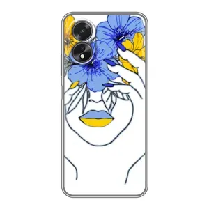 Чехол на Oppo A38 Украинский дизайн (Украинка на всю голову)