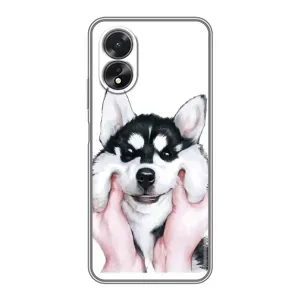 Бампер для Oppo A38 з картинкою "Песики" (Собака Хаскі)