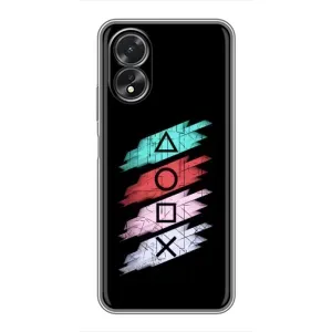 Чехол с рисунком «Значки Sony» для OPPO A38