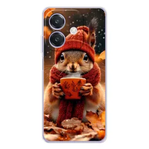 Друкований чохол 'Звірята з кавою' для OPPO A3x (Білка з кавою)