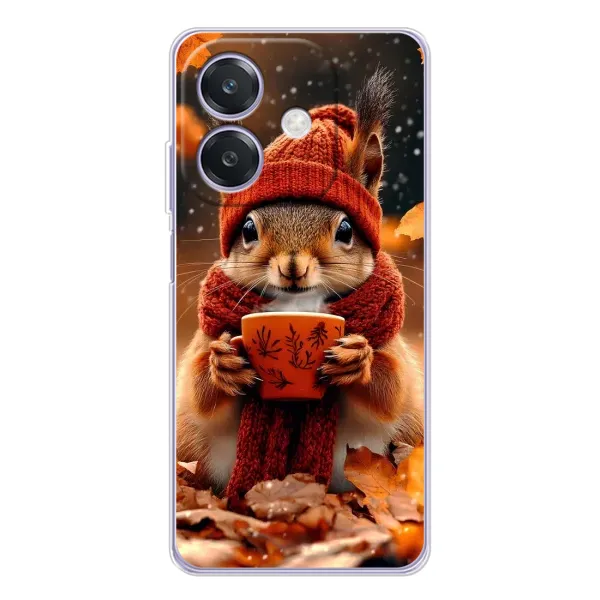 Чехол с рисунком «Белка с кофе» для OPPO A3x Чехол с рисунком «Белка с кофе» для OPPO A3x