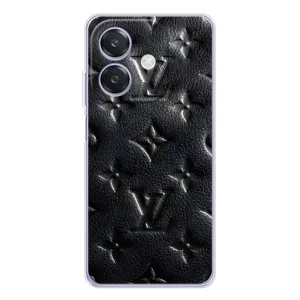 Текстурный Чехол Louis Vuitton для Оппо А3х (Черный ЛВ)