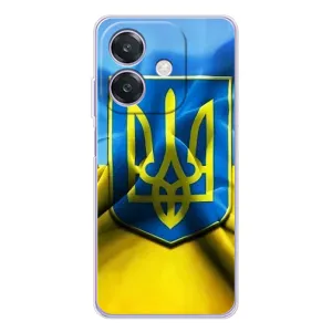 Чехол с картинкой (Патриотический ГЕРБ) на OPPO A3x (Герб и Флаг Украины)