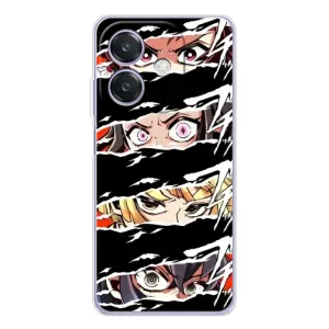 Силиконовые чехлы с глазами Anime для Оппо А3х (Глаза на чорном)