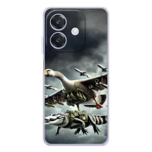 Чохол з мемами траралело тралала для OPPO A3x (Гусіні і крокоділо)