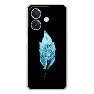 Чехол с картинками на черном фоне для OPPO A3x (Листочек)