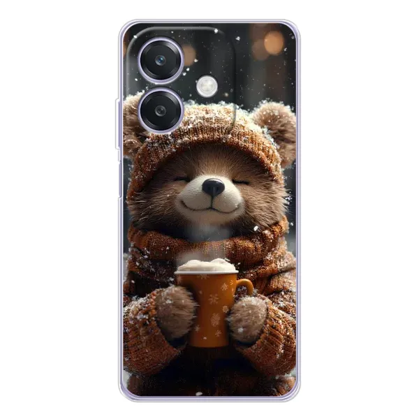 Чехол с рисунком «Медвежонок с кофе» для OPPO A3x Чехол с рисунком «Медвежонок с кофе» для OPPO A3x