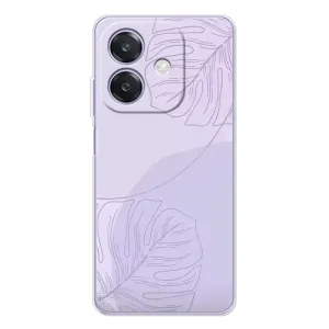 Чохол квітковий дизайн для OPPO A3x (Монстера фіолетова)