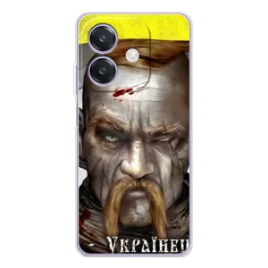 Чехол с картинкой (Патриотический КОЗАК) на OPPO A3x (Одноглазый Козак)