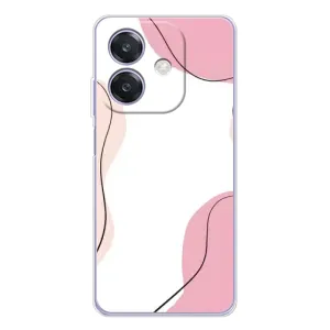 Чохол квітковий дизайн для OPPO A3x (Рожевий фон)