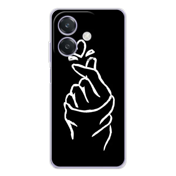 Чехол с рисунком «Сердце на черном» для OPPO A3x Чехол с рисунком «Сердце на черном» для OPPO A3x