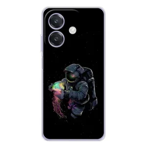 Силиконовый Чехол с принтом "Космонавты" на OPPO A3x (В руках земля)