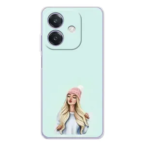 Силіконовый Чохол на OPPO A3x з картинкой Модных девушек (В шапці)