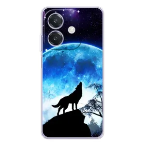 Чохол з Вовком на OPPO A3x (Виє на місяць)