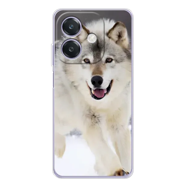 Чехол с рисунком «Волк на снегу» для OPPO A3x