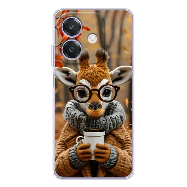 Чехол с рисунком «Жираф с кофе» для OPPO A3x Чехол с рисунком «Жираф с кофе» для OPPO A3x