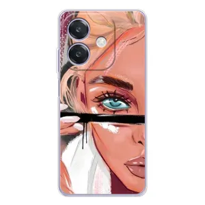 Силіконовый Чохол на OPPO A40m з картинкой Модных девушек (Дівчина та вії)