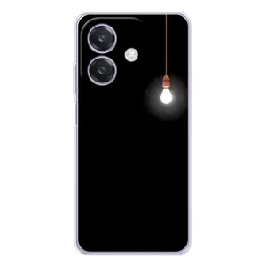 Чехол с картинками на черном фоне для OPPO A40m (Лампочка)