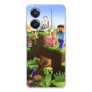 Чехлы для OPPO A40m (Персонажи Майн Крафт) (Майн-крафт)