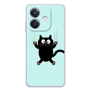 Силиконовый чехол с котиком для OPPO A40m (Падающий кот)