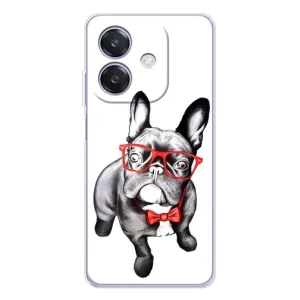 Бампер для OPPO A40m с картинкой "Песики" (В очках)