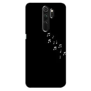 Чехол с картинками на черном фоне для Oppo A5 (2020) (Ноты)