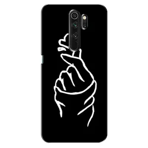 Чехлы (Знак сердечка) на Oppo A5 (2020) (Сердце на черном)
