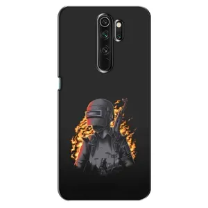 Силиконовый чехол с картинкой "Герой Pubg" на Oppo A5 (2020) (В огне)
